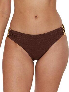Trina Turk 'Glimmer' Hipster Bikini Swimsuit Bottom, Totem/Metallic Gold